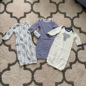 Lot of 3 gowns (0-6) months